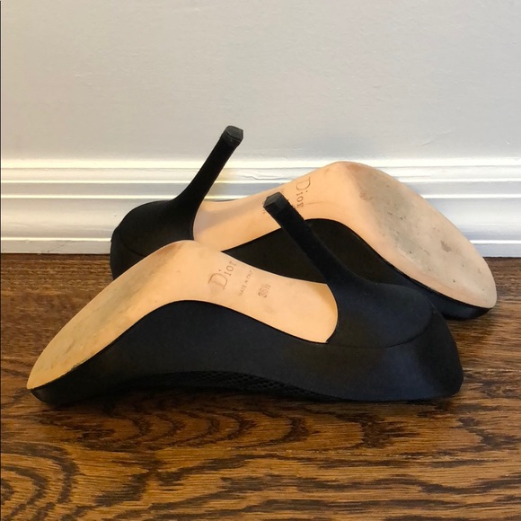 Dior Mesh and satin black pump - Picture 4 of 7